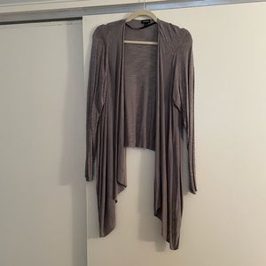 Torrid gray sweater (shorter in the back, drape front) size 3